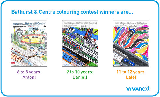 Bathurst and Centre Colouring Contest Winners
