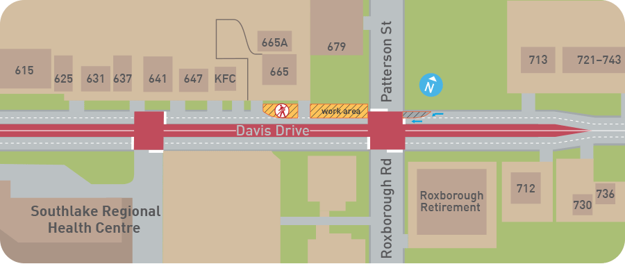 Map: finishing touches begin on Davis Drive