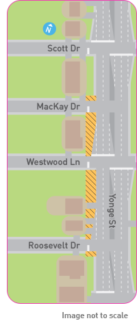 Map: gas main installation on Yonge Street in Richmond Hill